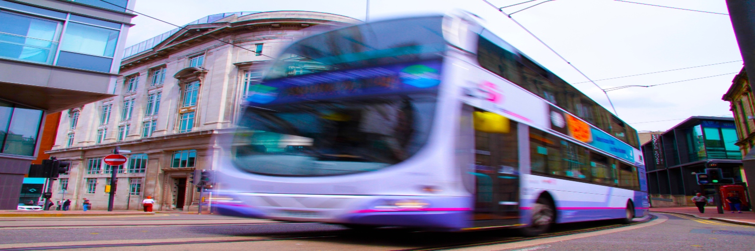 First bus in Sheffield city centre