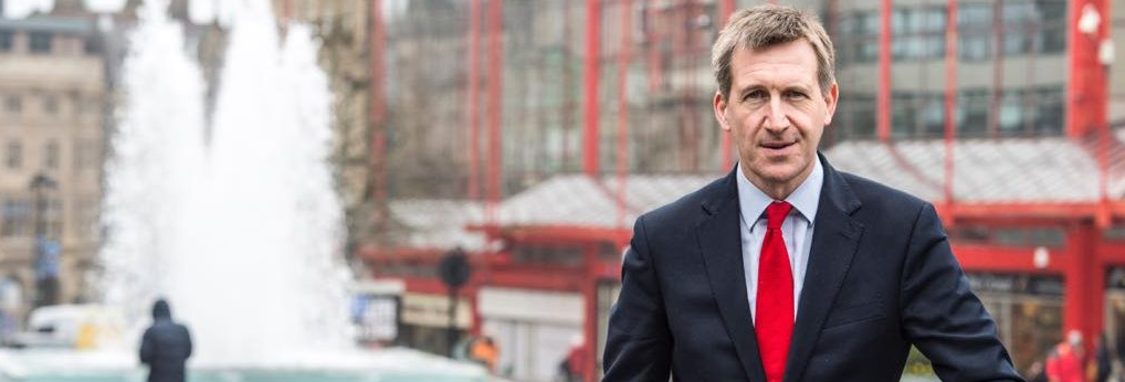 Dan Jarvis in Sheffield city centre