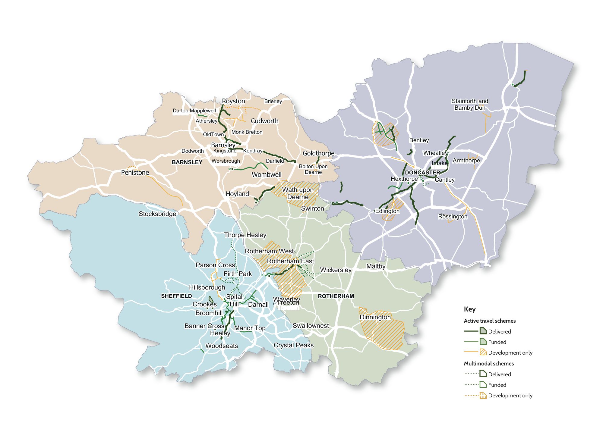 Walking, wheeling and cycling projects delivered since 2019 – funded to 2027